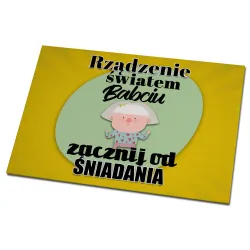 Magnes na lodówkę dla BABCI Babciu zacznij do śniadania